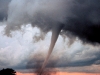 A tornado kicks up dust.  (NOAA)