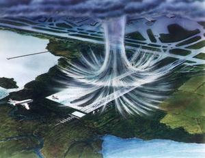 Microbursts can be particularly hazardous to airports. (NASA)