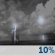 Slight Chc Thunderstorms. Chance for Measurable Precipitation 10%