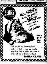 Sears Santa ad - NORAD