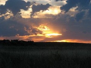 After the storm - a beauful sunset on the plains.