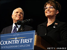 John McCain and Sarah Palin await a determination on whether or not the RNC will proceed as scheduled.