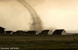 Photo of the tornado near Parker.  Image courtesy Jeff Smith and 9News.