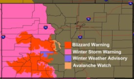 Active weather watches and warnings on Christmas Day.