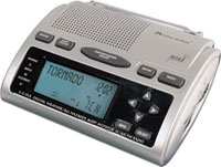 This weather radio from Midland (model WR-300) includes SAME area encoding and an AM / FM radio.