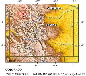 Colorado earthquake map