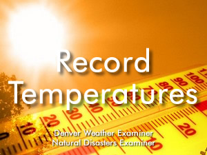 Denver recorded a high temperature today of 96 degrees shattering the old record high for the date of 93.