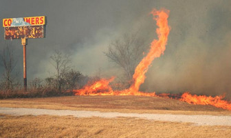 Fire tornadoes, sometimes called fire whirls or fire devils, are formed when heated air from a fire rises and rotates. This vertical column of air can pull fire into it turning it into an amazing display of nature’s fury.