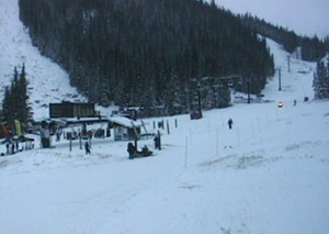 Snow covers Loveland Ski Area this morning as they prepare to open for the first time of the season. (Loveland Ski Area)