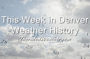 January 8 to January 14 - This Week in Denver Weather History