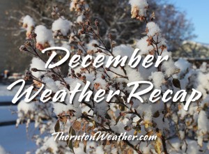 December 2011 will go into the books as a cold and snowy month. (ThorntonWeather.com)