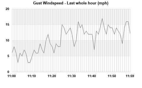 Windgust last whole hour